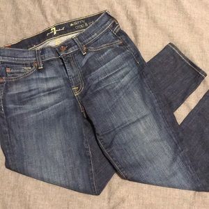 7 for all Mankind Skinny Crop and Roll jeans